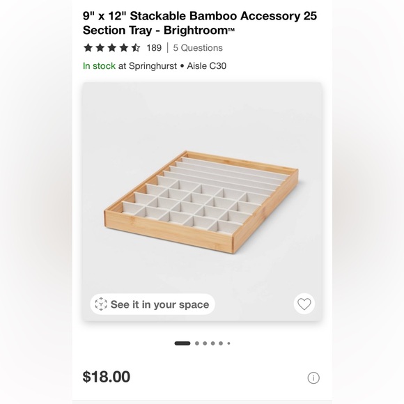 Brightroom Jewelry Organizer Tray - Picture 4 of 4